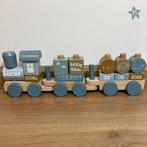 Little Dutch Houten Trein Ocean Blue ( met naam en geboorte, Kinderen en Baby's, Kraamcadeaus en Geboorteborden, Nieuw, Ophalen of Verzenden