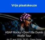1x staanplaats ticket voor A$AP Rocky 27 augustus Ziggodome, Eén persoon, Augustus