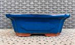 Bonsai schaal blauw geglazuurd aardewerk 18,3x13,8x6,7, Tuin en Terras, Bloempotten, Ophalen of Verzenden, Zo goed als nieuw, Aardewerk