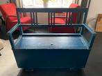Vintage-Opberg-bankje donkerblauw., Huis en Inrichting, Overige Huis en Inrichting, Ophalen, Gebruikt