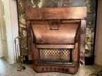 Antieke koperen gaskachel - Schouw ornament, Antiek en Kunst, Ophalen of Verzenden, Koper