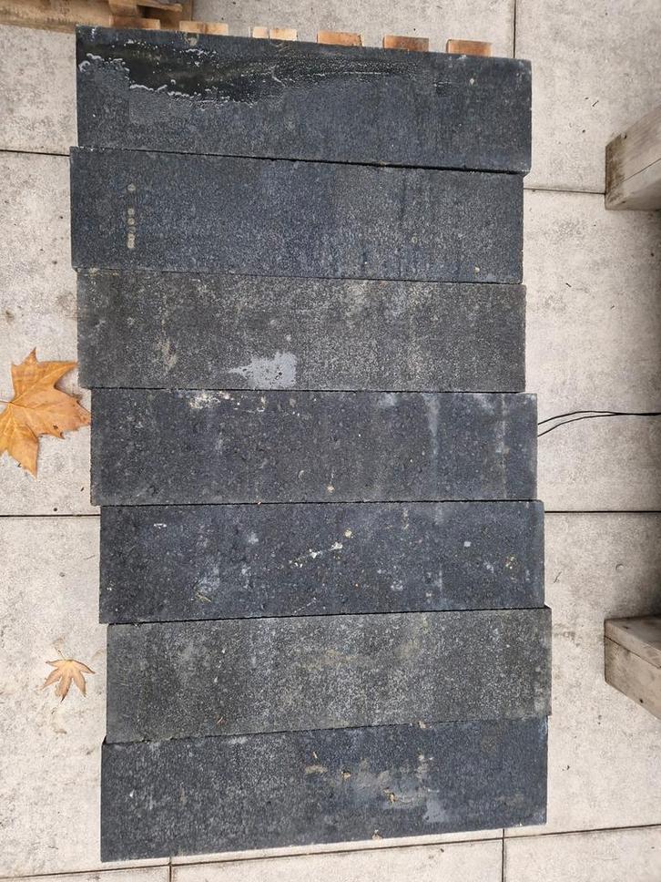 Muurblokken strak antraciet, Tuin en Terras, Bielzen en Borders, Nieuw, Blok, Beton, Minder dan 25 cm, Minder dan 100 cm, Minder dan 25 cm