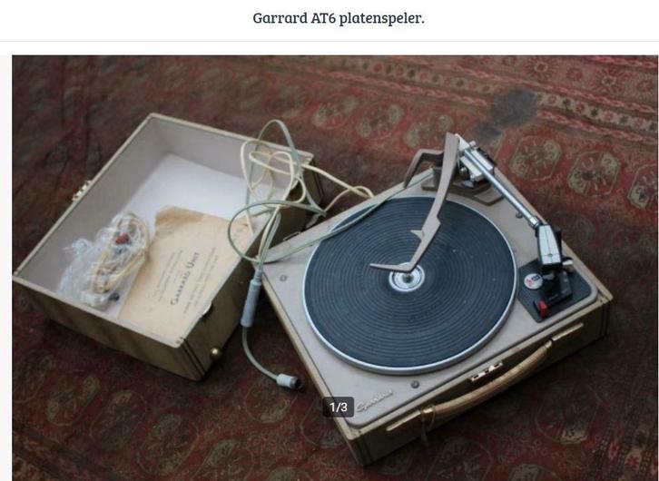 platenspeler in koffer, Antiek en Kunst, Antiek | Tv's en Audio, Ophalen