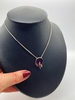 Z626 Prachtige zilveren ketting modernist hanger opaal onyx, Sieraden, Tassen en Uiterlijk, Ophalen of Verzenden, X, Met edelsteen