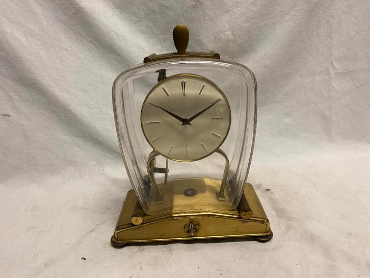 Elektrische Schatz tafelklok, bijzonder uurwerk, Antiek en Kunst, Antiek | Klokken, Ophalen of Verzenden