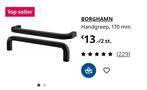 Zwarte handgreep, Ophalen, Wandhaken, Zo goed als nieuw, Minder dan 100 cm