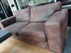 Mooie stevige 2-zits zachtleren bank. GRATIS, Ophalen, Gebruikt, 75 tot 100 cm, 200 tot 250 cm