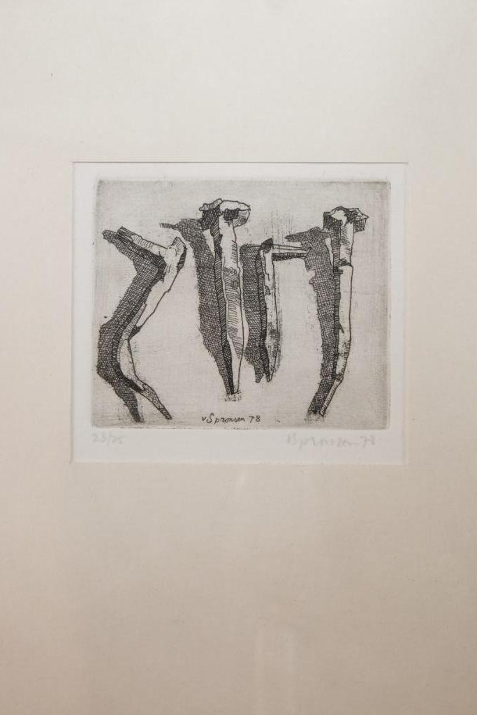 Ets grafiek  Jan van Spronsen   in mooie staat!, Antiek en Kunst, Kunst | Etsen en Gravures, Ophalen of Verzenden
