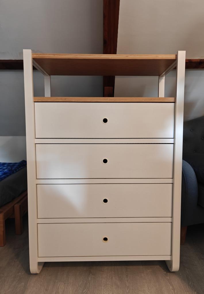 FREE DELIVERY!!! ELVARLI IKEA KAST white and bamboo, Huis en Inrichting, Kasten | Kledingkasten, Zo goed als nieuw, 100 tot 150 cm