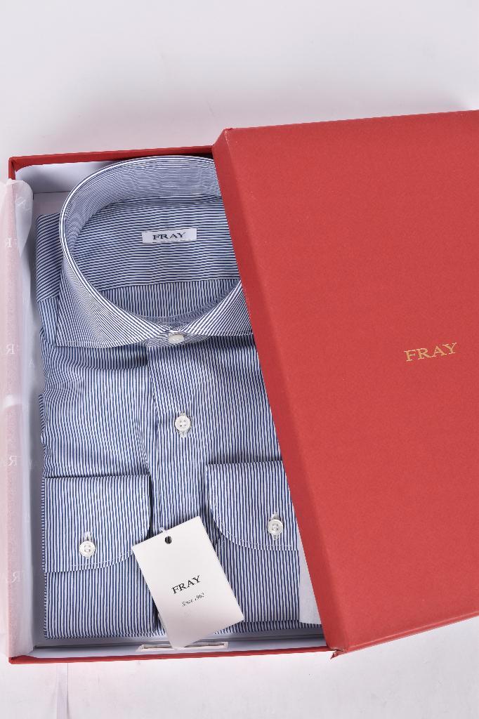 Nieuw shirt overhemd van FRAY katoen maat 39, Kleding | Heren, Overhemden, Nieuw, Halswijdte 39/40 (M), Blauw, Ophalen of Verzenden