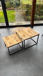 Salontafels industrieel, Huis en Inrichting, Tafels | Salontafels, Ophalen, 50 tot 100 cm, Rond, Zo goed als nieuw