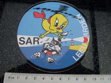 2x sticker sar leeuwarden rescue leger tweety sylvester heli beschikbaar voor biedingen