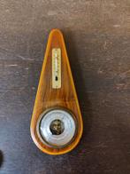 Antieke Weerstation - Barometer en Thermometer in Houten Beh, ., Ophalen of Verzenden, Zo goed als nieuw, .