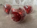 3 grote glazen kerstballen, Diversen, Ophalen of Verzenden, Nieuw