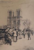 OUDE ETS PARIJS>NOTRE DAME>BOEKENSTALLETJES MET FIGUREN>1935, Ophalen of Verzenden