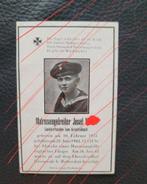 Sterbebild Duits Kriegsmarine Crooswijk Rotterdam 1943 WO2 (, Verzamelen, Ophalen of Verzenden, Bidprentje