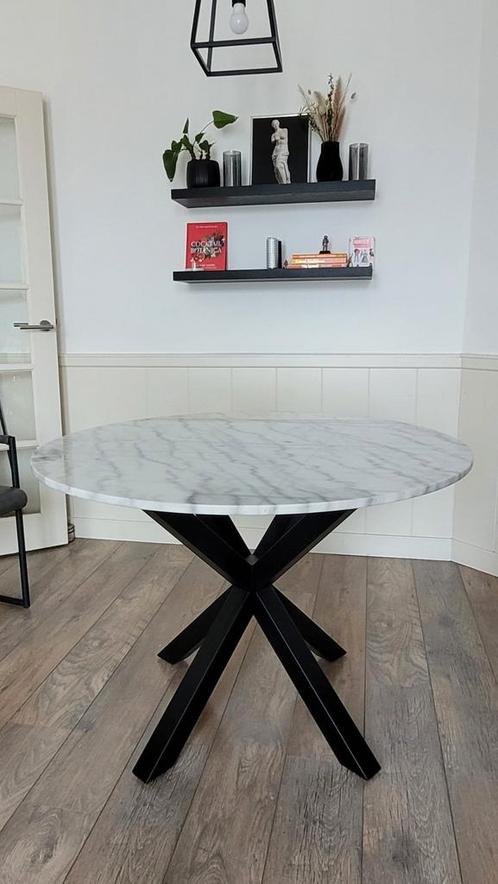 Echte marmeren tafel – TOP staat, Huis en Inrichting, Tafels | Eettafels, Zo goed als nieuw, 100 tot 150 cm, 100 tot 150 cm, Vier personen