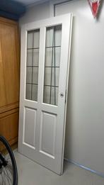 Binnendeur Deur glas in lood 201.5 x 83, Gebruikt, 80 tot 100 cm, Binnendeur, Ophalen of Verzenden