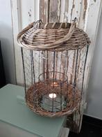 Landelijke boho Riet Lantaarn kerst - Brocante Stijl, Huis en Inrichting, Woonaccessoires | Kandelaars en Kaarsen, 25 tot 50 cm