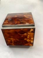 Antiek Schildpad Doosje met Zilver, Antiek en Kunst, Ophalen of Verzenden