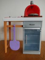 Barbie Pizza Oven Meubelset met Accessoires, Ophalen, Gebruikt, Kunststof, Speelkeuken-accessoire