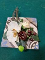 tegel met kunstbloemen, Huis en Inrichting, Woonaccessoires | Overige, Ophalen of Verzenden, 'T Olde Gre-j, Info@toldegrej.nl