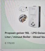 Nieuwe propaan geiser 16 liter, Doe-het-zelf en Verbouw, Geisers en Boilers, Ophalen of Verzenden, Minder dan 3 jaar oud, Minder dan 20 liter
