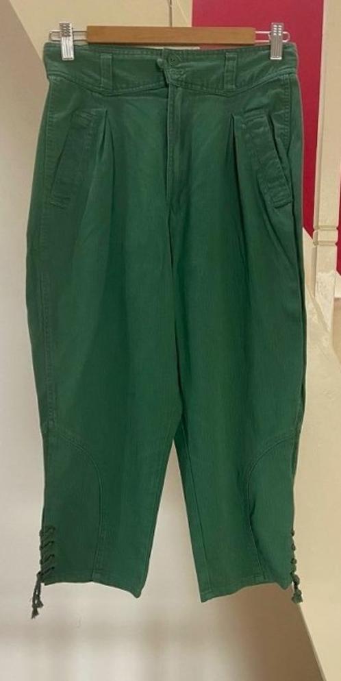 Part Two - Vintage kniebroek, Kleding | Dames, Broeken en Pantalons, Zo goed als nieuw, Maat 36 (S), Groen, Driekwart, Ophalen of Verzenden