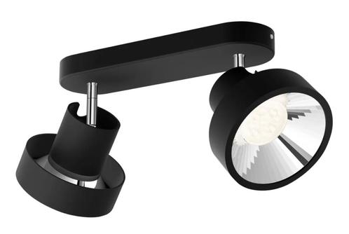 Philips plafondspot Bukko Sceneswitch zwart 2x4W, Huis en Inrichting, Lampen | Spots, Nieuw, Plafondspot of Wandspot, Metaal of Aluminium