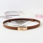 Elegante Bruine Riem, Kleding | Dames, Riemen en Ceinturen, Minder dan 3 cm, 80 tot 90 cm, Bruin, Echt leder