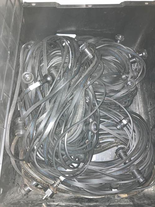 Prikkabel per 50 meter incl toebehoren, Tuin en Terras, Buitenverlichting, Zo goed als nieuw, Overige typen, Overige materialen