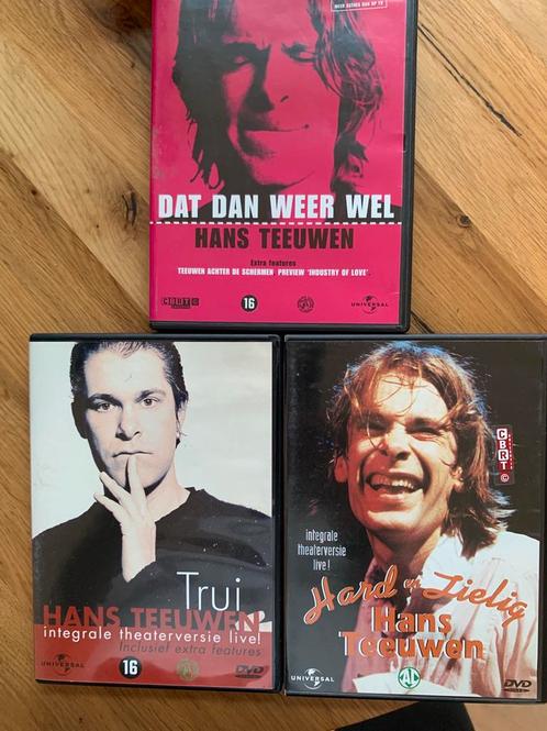 3x Hans Teeuwen (5=4 aktie), Cd's en Dvd's, Dvd's | Cabaret en Sketches, Zo goed als nieuw, Stand-up of Theatershow, Vanaf 16 jaar