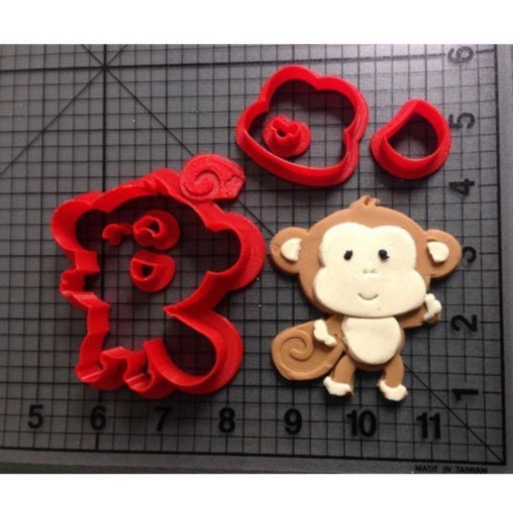 nieuw 3d uitsteker baby aap 4.5 cm 8 delig, Hobby en Vrije tijd, Taarten en Cupcakes maken, Nieuw, Versiering, Taarten of Cupcakes
