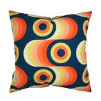 Retro kussenhoes Fonzy petrol 45 x 45 cm, Huis en Inrichting, Woonaccessoires | Kussens, Dekussenkraam@gmail.com, Overige kleuren