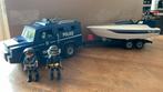 Playmobil City Action politietruck met speedboot 5187, Ophalen, Zo goed als nieuw, Complete set