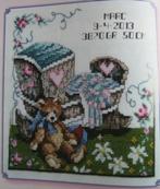 Borduurpatroon  Merklap geboorte  Baby    nr 9268, Verzenden, Zo goed als nieuw, Handborduren, Patroon