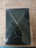 RVS Ketting met Vis Ichthus Kruis Hanger, Nieuw, Ophalen of Verzenden, Zilver, Overige materialen
