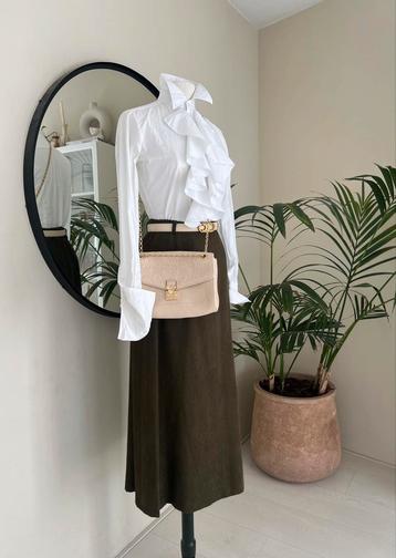 Max Mara Weekend soepelvallende rok khaki maat 40 