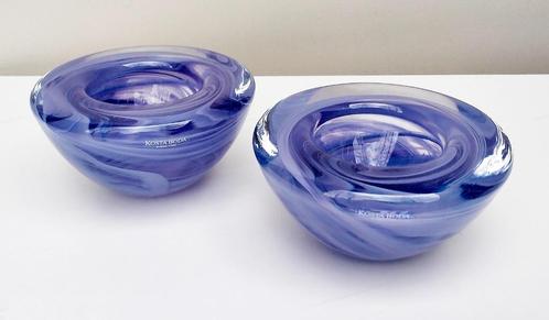 2 Kosta Boda Schaaltjes / Waxinelichthouders - Anna Ehrner, Antiek en Kunst, Antiek | Glas en Kristal, Ophalen of Verzenden