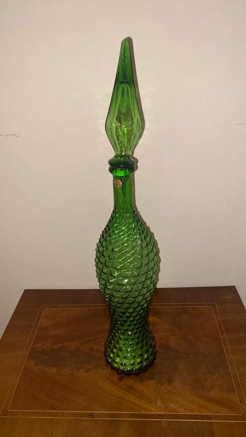 Empoli Vintage Art Fles, Huis en Inrichting, Woonaccessoires | Vazen, Zo goed als nieuw, Minder dan 50 cm, Glas, Ophalen of Verzenden