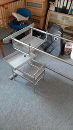 Bureau metaal plus glasplaat 150 x 70 cm, Huis en Inrichting, Bureaus, Ophalen, Zo goed als nieuw, Bureau