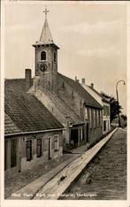 Herkingen Ned herv Kerk met Pastorie  st 1950, Ophalen of Verzenden, 1940 tot 1960, Gelopen, Zuid-Holland