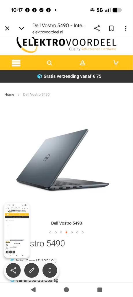 Dell vostro 5490 i-5 10210u, Computers en Software, Windows Laptops, Zo goed als nieuw, 14 inch, SSD, Ophalen of Verzenden