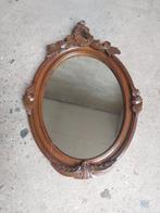 Ovale spiegel met houtsnijwerk, Ophalen, Ovaal, 50 tot 100 cm, Minder dan 100 cm