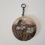 Ruscha stijl vintage ronde wandtegel wandhanger keramiek, Ophalen of Verzenden, Huis en Inrichting
