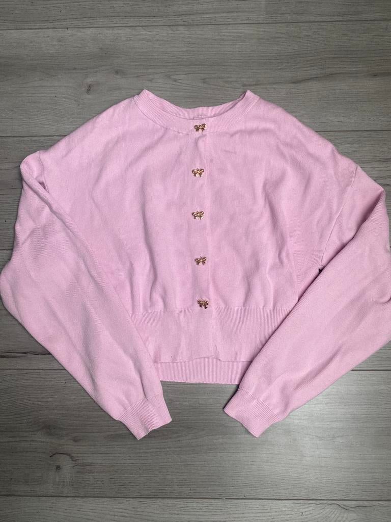 Hele leuke vestje met gouden strikjes- Maat S, Ophalen of Verzenden, Gedragen, Maat 36 (S), Roze