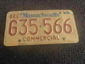 Kentekenplaat licenseplate Massachusetts Commercial USA beschikbaar voor biedingen