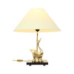 Hollywood Regency Tafellamp Regina Massive Zwaan Lamp 46cm, Ophalen of Verzenden, Gebruikt, Metaal, Minder dan 50 cm