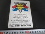 sticker rotterdam akerboom vlaggen design buitenreklame, Ophalen, Zo goed als nieuw