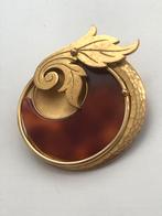 Vintage grote goudkleurige broche van Langani, Overige materialen, 4 tot 7 cm, Gebruikt, Ophalen of Verzenden